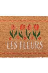 KDMD Natural Les Fleurs Tulip Doormat - Welcome Garden & Floral Decor in Brown - Size: Medium - thumbnail 3