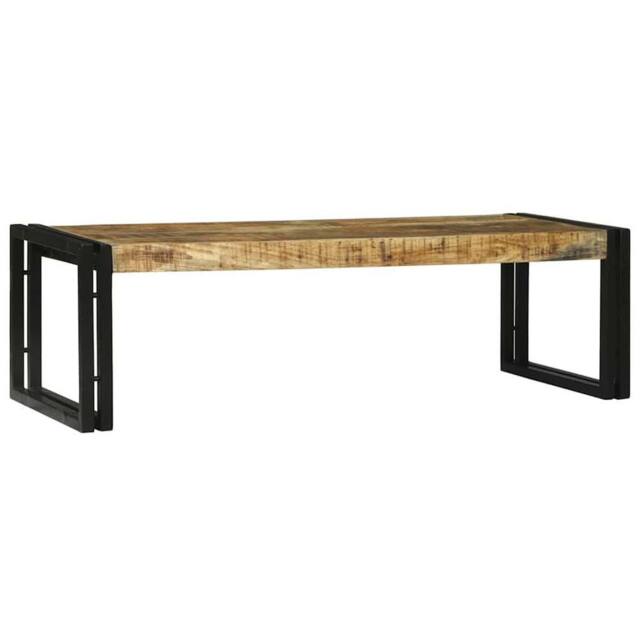 Berkfield Home 2 Piece Coffee Table Set Solid Rough Wood Mango in Brown - image 1