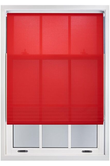 Furnished Red Daylight Roller Blinds - Trimmable Window Shade - Size: 75 cm width x 165 cm drop - image 1