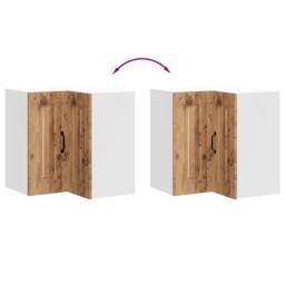 Berkfield Home Kitchen Wall Corner Cabinet Kalmar Old Wood Engineered Wood in Brown - thumbnail 8