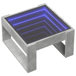 Berkfield Home Coffee Table with Infinity LED Concrete Grey 50x53x30 cm - Size: 50 x 53 x 30 cm - thumbnail 3