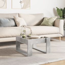 Berkfield Home Coffee Table with Infinity LED Concrete Grey 50x53x30 cm - Size: 50 x 53 x 30 cm - thumbnail 4