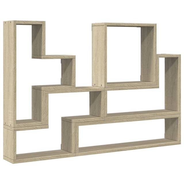 Berkfield Home Wall Shelf Sonoma Oak 96x12x64 cm Engineered Wood in Light Tan - Size: 96 x 12 x 64 cm - image 1
