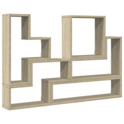 Berkfield Home Wall Shelf Sonoma Oak 96x12x64 cm Engineered Wood in Light Tan - Size: 96 x 12 x 64 cm - thumbnail 1