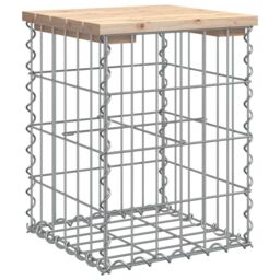Berkfield Home Garden Bench Gabion Design 33x31x42 cm Solid Wood Pine in Brown - Size: 33 x 31 x 42 cm - thumbnail 2