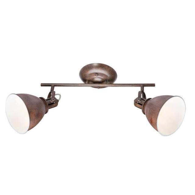 Netlighting Giorgio Twin Ceiling Spotlight Rust Colored 2x E14 in Brown - image 1