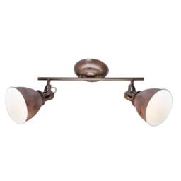 Netlighting Giorgio Twin Ceiling Spotlight Rust Colored 2x E14 in Brown - thumbnail 1