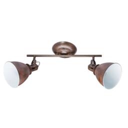 Netlighting Giorgio Twin Ceiling Spotlight Rust Colored 2x E14 in Brown - thumbnail 2