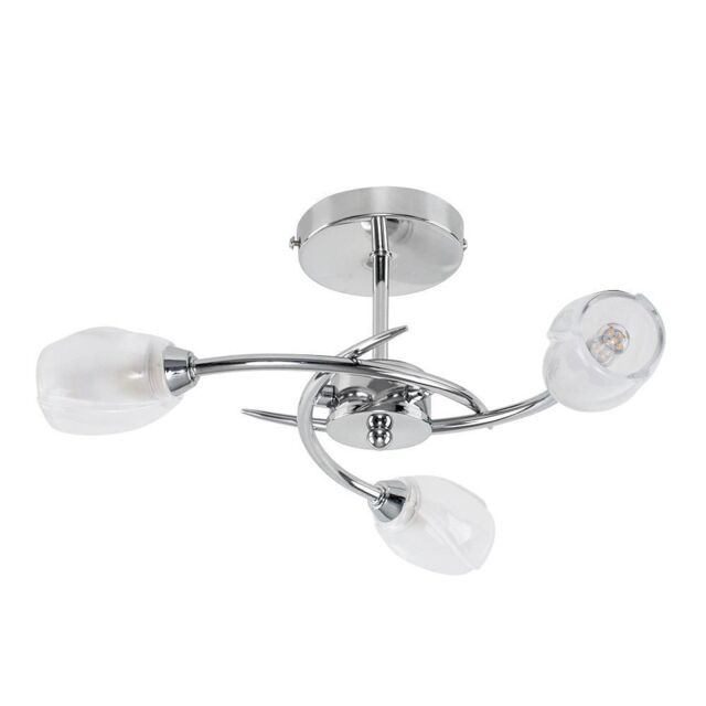 ValueLights Mia 3 Way Silver Ceiling Bar Light - image 1