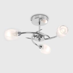 ValueLights Mia 3 Way Silver Ceiling Bar Light - thumbnail 3