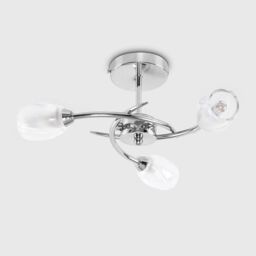 ValueLights Mia 3 Way Silver Ceiling Bar Light - thumbnail 2