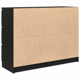 Berkfield Home Sideboard Black Oak 100x35x76 cm Engineered Wood - Size: 100 x 35 x 76 cm - thumbnail 8