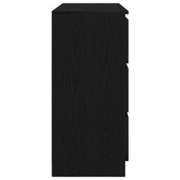 Berkfield Home Sideboard Black Oak 100x35x76 cm Engineered Wood - Size: 100 x 35 x 76 cm - thumbnail 7