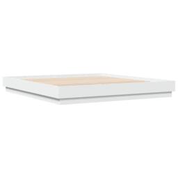 Berkfield Home Durable Bed Frame with LED without Mattress White 180x200 cm Supe - Size: Super King - thumbnail 1