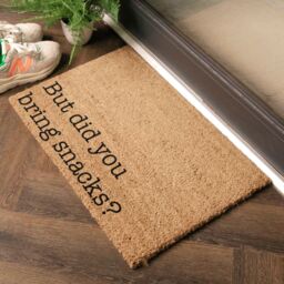 Artsy Mats But Did You Bring Snacks Doormat in Black - Size: 40 cm x 60 cm - thumbnail 3