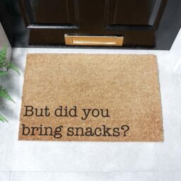 Artsy Mats But Did You Bring Snacks Doormat in Black - Size: 40 cm x 60 cm - thumbnail 2
