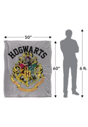 Harry Potter Hogwarts Crest 3 Officially Licensed Silky Touch Super Soft Throw Blanket 152x127 cm in White - thumbnail 5