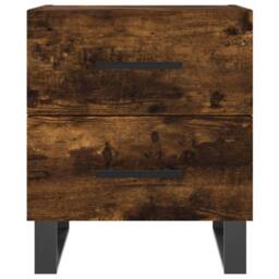 Berkfield Home Modern Bedside Cabinet Smoked Oak 40x35x47.5 cm Engineered Wood in Brown - thumbnail 6