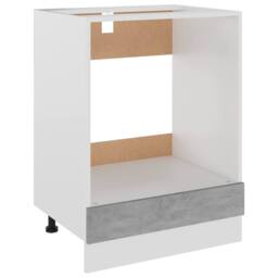 Berkfield Home Oven Cabinet Concrete Grey 60x46x81.5 cm Engineered Wood - thumbnail 1