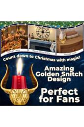 Harry Potter Christmas Candle (Snitch) 2025 Tapered Candle 12-hr - thumbnail 4