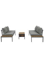More4Homes Tampa Garden Corner Sofa Outdoor Sofa Set with Table in Grey - thumbnail 6