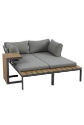 More4Homes Tampa Garden Corner Sofa Outdoor Sofa Set with Table in Grey - thumbnail 5