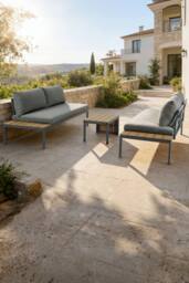 More4Homes Tampa Garden Corner Sofa Outdoor Sofa Set with Table in Grey - thumbnail 3