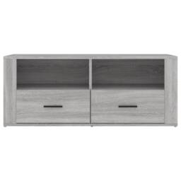 Berkfield Home TV Cabinet Grey Sonoma 100x35x40 cm Engineered Wood - Size: 100 x 35 x 40 cm - thumbnail 7