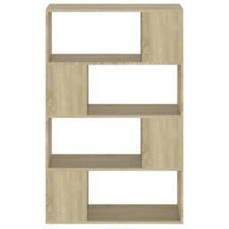 Berkfield Home Book Cabinet Room Divider Sonoma Oak 80x24x124.5 cm Engineered Wood in Light Brown - thumbnail 5