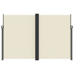 Berkfield Home Retractable Side Awning Cream 220x1000 cm - thumbnail 3