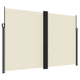 Berkfield Home Retractable Side Awning Cream 220x1000 cm - thumbnail 2