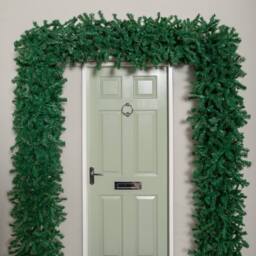 Samuel Alexander 8ft Single Door Green Flat Top Christmas Tree Arch - thumbnail 4