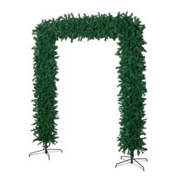 Samuel Alexander 8ft Single Door Green Flat Top Christmas Tree Arch - thumbnail 1