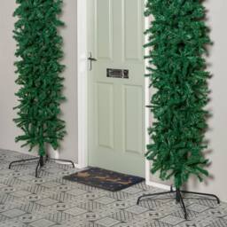 Samuel Alexander 8ft Single Door Green Flat Top Christmas Tree Arch - thumbnail 3