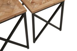 Orsina Stable Set Of Two Side Tables, Stylish Kitchen Side Table For Breakfast, Robust Table For Livingroom in Natural - thumbnail 5