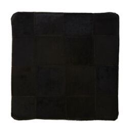 Orsina Bosie Safira Black Patchwork Leather Pouffe With Gold Studs - thumbnail 3
