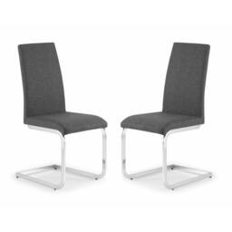 Cheshire Kensington Premium Slate Grey Cantilever Dining Chairs - Set of 2 in Dark Grey