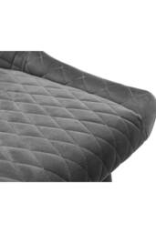 Julian Bowen Luxe Diamond Quilted Upholstered Bar Stool in Grey - thumbnail 6