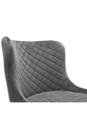 Julian Bowen Luxe Diamond Quilted Upholstered Bar Stool in Grey - thumbnail 8