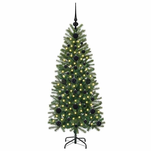 Berkfield Home Elegant Artificial Christmas Tree with 150 LEDs Green 120 cm PE a - image 1