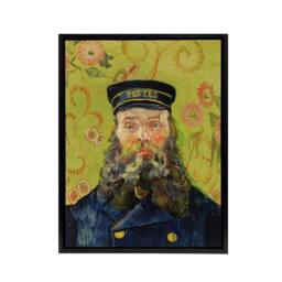 "Artery8 The Postman Joseph Roulin Van Gogh Black Framed Canvas Wall Art Print in Green - Size: W12"" x H16""" - thumbnail 1