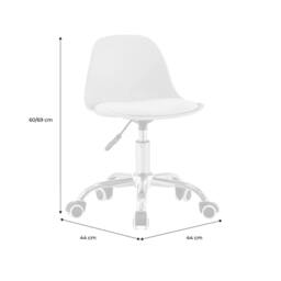 sweeek Children's office chair adjustable with casters & chrome base in Mustard - thumbnail 5