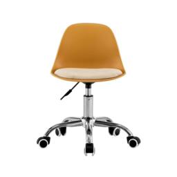sweeek Children's office chair adjustable with casters & chrome base in Mustard - thumbnail 3
