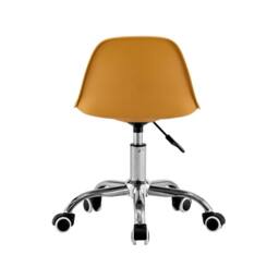 sweeek Children's office chair adjustable with casters & chrome base in Mustard - thumbnail 4