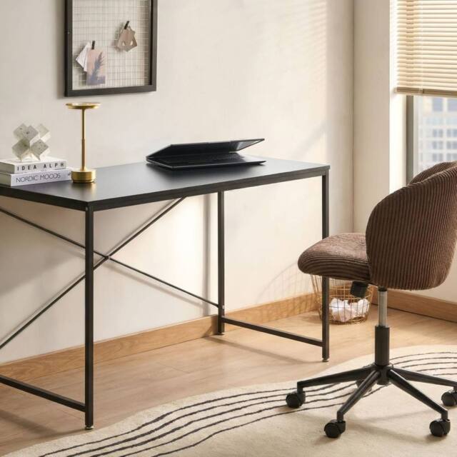 Wyld and Coco Desk - Black MDF Top Powder-Coated Iron Legs - image 1