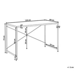 Wyld and Coco Desk - Black MDF Top Powder-Coated Iron Legs - thumbnail 4