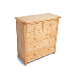 Cabinet Bits Lugo 5 Drawer Chest of Drawers Wood Knob in Light Brown - thumbnail 3