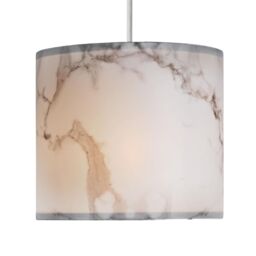 White Marble Print Ceiling Light Shade - thumbnail 1