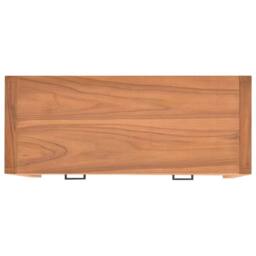 Berkfield Home Desk with 2 Drawers 100x40x75 cm Teak Wood in Brown - Size: 100 x 40 x 75 cm - thumbnail 6