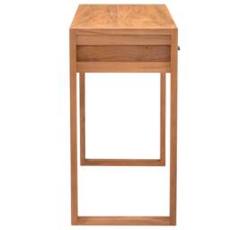 Berkfield Home Desk with 2 Drawers 100x40x75 cm Teak Wood in Brown - Size: 100 x 40 x 75 cm - thumbnail 4